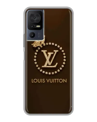 Чехол для TCL 40 SE с картинкой «LV — золотая печать»