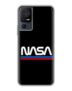 Чехол для TCL 40 SE с картинкой «NASA — классика Red Blue» Чехол для TCL 40 SE с картинкой «NASA — классика Red Blue»