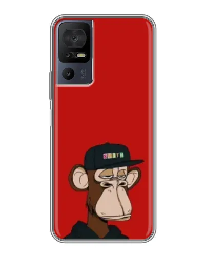 Чехол для TCL 40 SE с картинкой «Bored Ape — красный фон» Чехол для TCL 40 SE с картинкой «Bored Ape — красный фон»