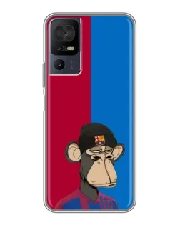 Чехол для TCL 40 SE с картинкой «Bored Ape — фанат Барсы»