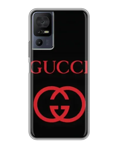 Чехол для TCL 40 SE с картинкой «Gucci — красный логотип» Чехол для TCL 40 SE с картинкой «Gucci — красный логотип»