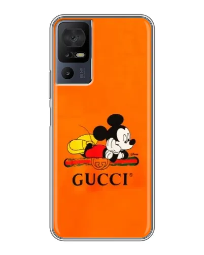 Чехол для TCL 40 SE с картинкой «Микки Маус Gucci — оранж» Чехол для TCL 40 SE с картинкой «Микки Маус Gucci — оранж»
