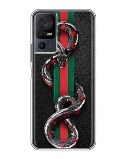 Чохол для TCL 40 SE з картинкою «Gucci — змія на смузі»