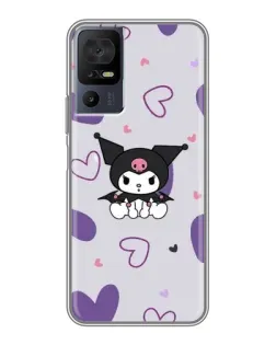Чехол для TCL 40 SE с картинкой «Kuromi и лавандовые сердца»