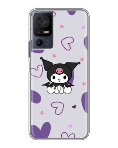 Чехол для TCL 40 SE с картинкой «Kuromi и лавандовые сердца» Чехол для TCL 40 SE с картинкой «Kuromi и лавандовые сердца»