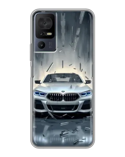 Чехол для TCL 40 SE с картинкой «BMW в свете фар»