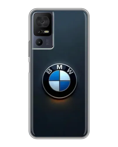 Чехол для TCL 40 SE с картинкой «Логотип BMW — минимализм»
