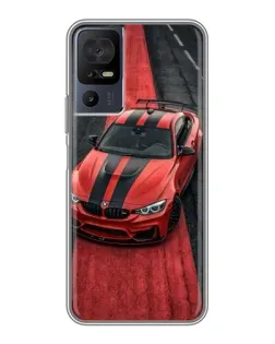 Чехол для TCL 40 SE с картинкой «BMW на красной дорожке»