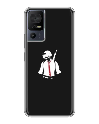 Чехол для TCL 40 SE с картинкой «PUBG — силуэт воина» Чехол для TCL 40 SE с картинкой «PUBG — силуэт воина»