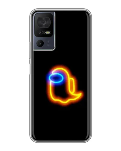 Чехол для TCL 40 SE с картинкой «Among Us неоновое сияние»