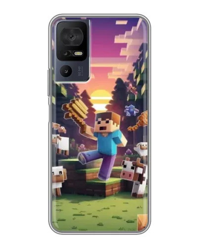 Чохол для TCL 40 SE з картинкою «Стів на фермі»