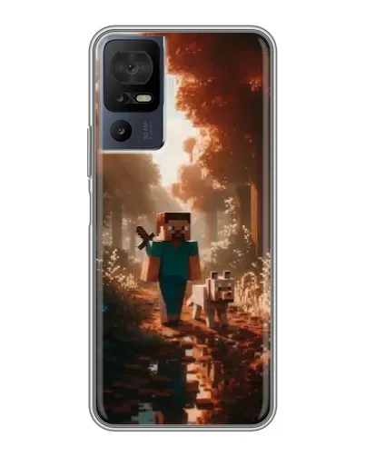 Чохол для TCL 40 SE з картинкою «Стів у лісі»