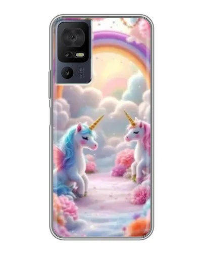 Чехол для TCL 40 SE с картинкой «Радуга и единороги» Чехол для TCL 40 SE с картинкой «Радуга и единороги»