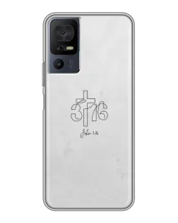 Чехол для TCL 40 SE с картинкой «Иоанна 3:16 Крест» Чехол для TCL 40 SE с картинкой «Иоанна 3:16 Крест»
