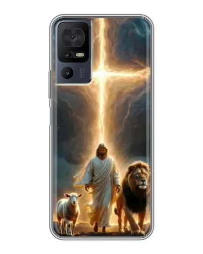 Чехол для TCL 40 SE с картинкой «Лев Иуды и Свет» Чехол для TCL 40 SE с картинкой «Лев Иуды и Свет»