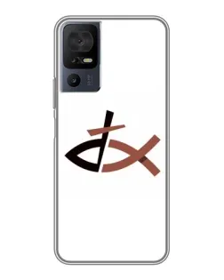 Чехол для TCL 40 SE с картинкой «Рыба и крест» Чехол для TCL 40 SE с картинкой «Рыба и крест»