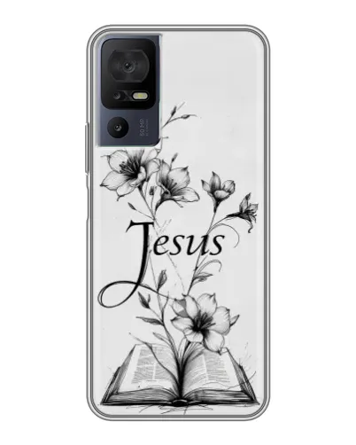 Чехол для TCL 40 SE с картинкой «Цветы и Библия» Чехол для TCL 40 SE с картинкой «Цветы и Библия»