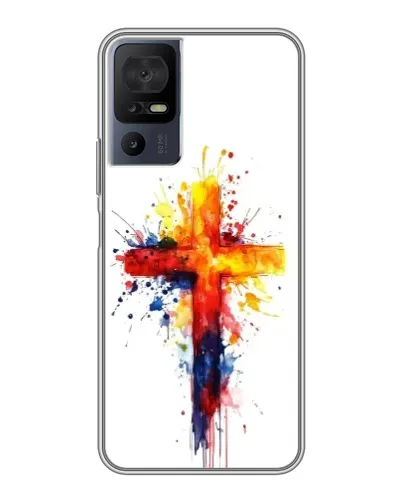 Чехол для TCL 40 SE с картинкой «Акварельный крест» Чехол для TCL 40 SE с картинкой «Акварельный крест»