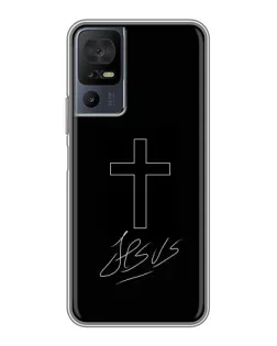 Чехол для TCL 40 SE с картинкой «Графический крест Jesus» Чехол для TCL 40 SE с картинкой «Графический крест Jesus»