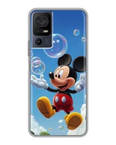 Чехол для TCL 40 SE с картинкой «Mickey и мыльные пузыри»