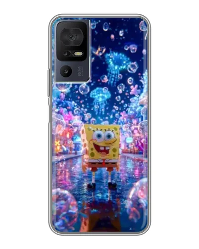 Чехол для TCL 40 SE с картинкой «Неоновый океан»