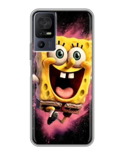 Чехол для TCL 40 SE с картинкой «Взрывной Спанч Боб»