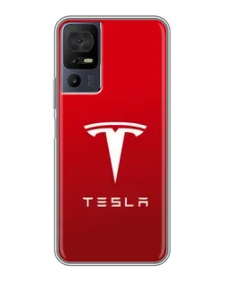 Чехол для TCL 40 SE с картинкой «Tesla Red Classic»