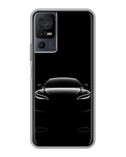 Чехол для TCL 40 SE с картинкой «Силуэт Tesla Night»