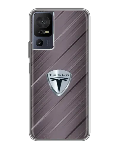 Чехол для TCL 40 SE с картинкой «Металлическая текстура Tesla» Чехол для TCL 40 SE с картинкой «Металлическая текстура Tesla»