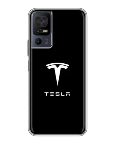 Чехол для TCL 40 SE с картинкой «Tesla White Logo» Чехол для TCL 40 SE с картинкой «Tesla White Logo»