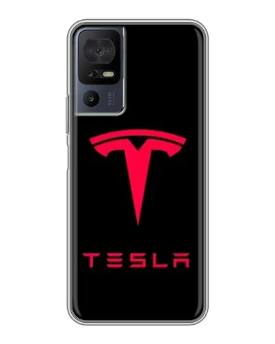 Чехол для TCL 40 SE с картинкой «Tesla Red Logo» Чехол для TCL 40 SE с картинкой «Tesla Red Logo»