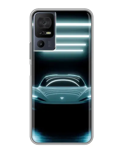 Чехол для TCL 40 SE с картинкой «Tesla в неоне» Чехол для TCL 40 SE с картинкой «Tesla в неоне»