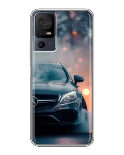 Чехол для TCL 40 SE с картинкой «Mercedes — ночной город» Чехол для TCL 40 SE с картинкой «Mercedes — ночной город»
