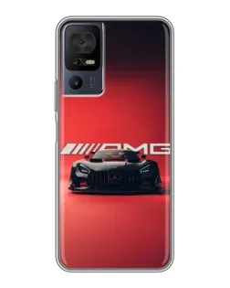 Чехол для TCL 40 SE с картинкой «Mercedes AMG — красная линия»