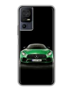 Чехол для TCL 40 SE с картинкой «Mercedes — неоновый лого»