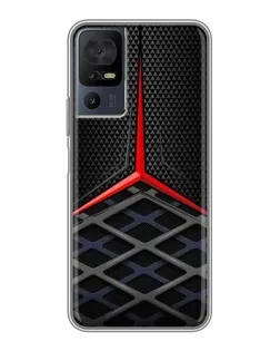 Чехол для TCL 40 SE с картинкой «Mercedes Carbon Grid»