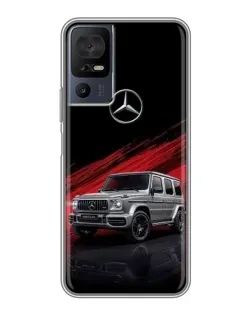 Чехол для TCL 40 SE с картинкой «Mercedes G-Class красный»