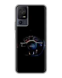 Чехол для TCL 40 SE с картинкой «Салон Audi — руль» Чехол для TCL 40 SE с картинкой «Салон Audi — руль»