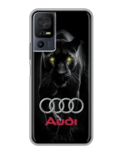 Чехол для TCL 40 SE с картинкой «Пантера и Audi»