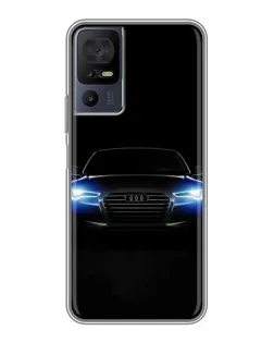 Чехол для TCL 40 SE с картинкой «Audi в неоне»