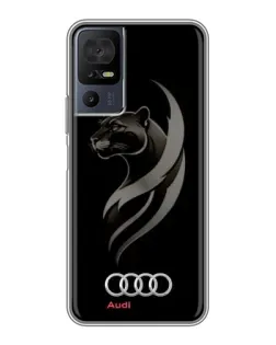 Чехол для TCL 40 SE с картинкой «Графика — пантера и Audi»