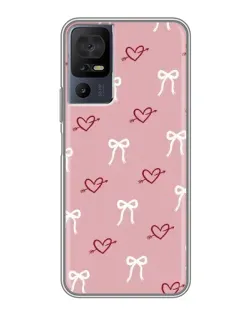 Чехол для TCL 40 SE с картинкой «Сердца и банты» Чехол для TCL 40 SE с картинкой «Сердца и банты»