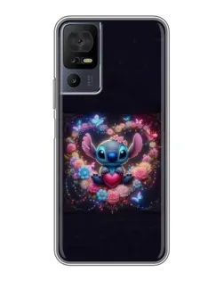 Чехол для TCL 40 SE с картинкой «Stitch в цветах» Чехол для TCL 40 SE с картинкой «Stitch в цветах»