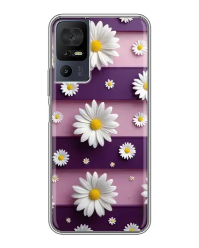 Чехол для TCL 40 SE с картинкой «Ромашки на фиолетовом» Чехол для TCL 40 SE с картинкой «Ромашки на фиолетовом»