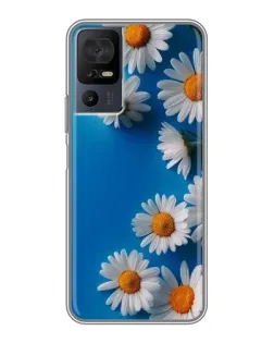 Чехол для TCL 40 SE с картинкой «Белоснежные маргаритки»