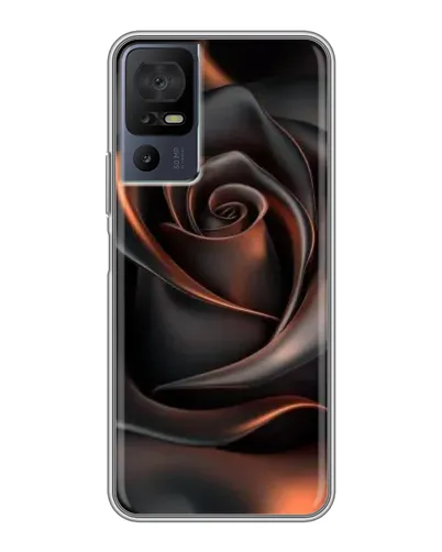 Чехол для TCL 40 SE с картинкой «Шелковая черная роза» Чехол для TCL 40 SE с картинкой «Шелковая черная роза»
