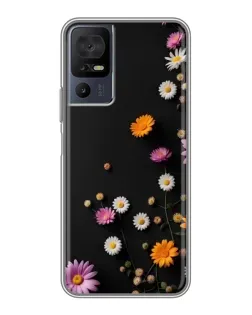 Чехол для TCL 40 SE с картинкой «Цветочная композиция»