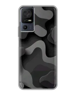 Чехол для TCL 40 SE с картинкой «Темный абстрактный камуфляж» Чехол для TCL 40 SE с картинкой «Темный абстрактный камуфляж»