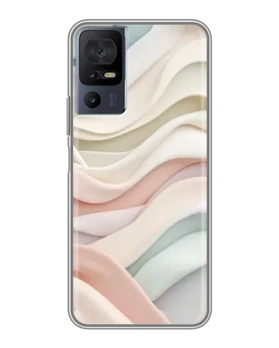 Чехол для TCL 40 SE с картинкой «Пастельные нежные волны»