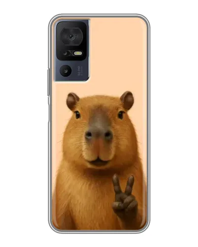 Чехол для TCL 40 SE с картинкой «Капибара виктория»